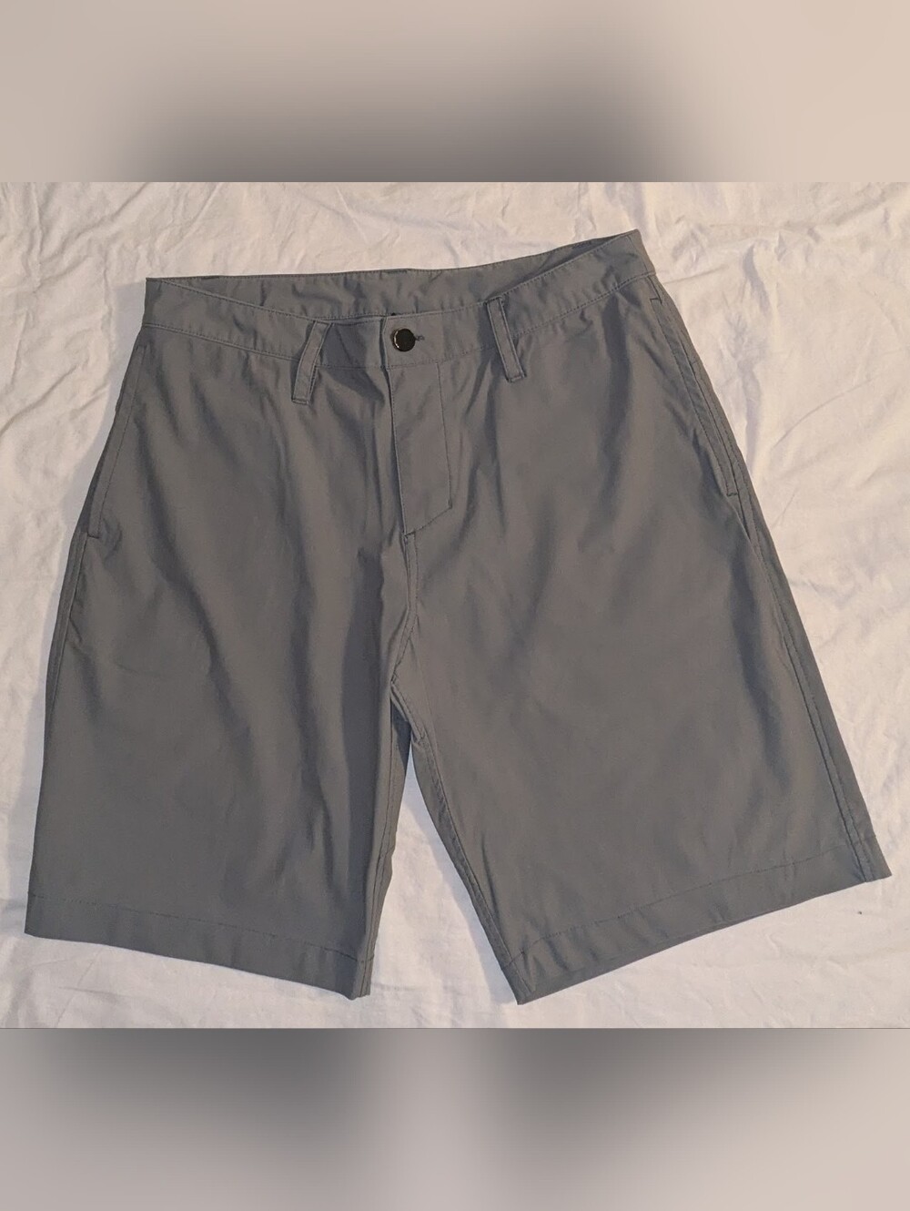Z by Zella Men's Flat Front Chino Shorts Gray Lightweight Performance Hiking 33